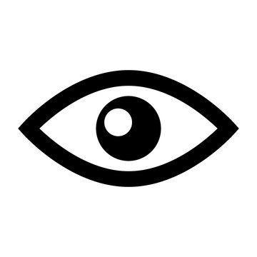 Simple eye icon. Look icon. Vision icon. Vector.