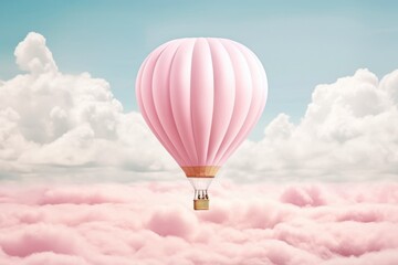 Fototapeta premium air balloon soaring through the clouds