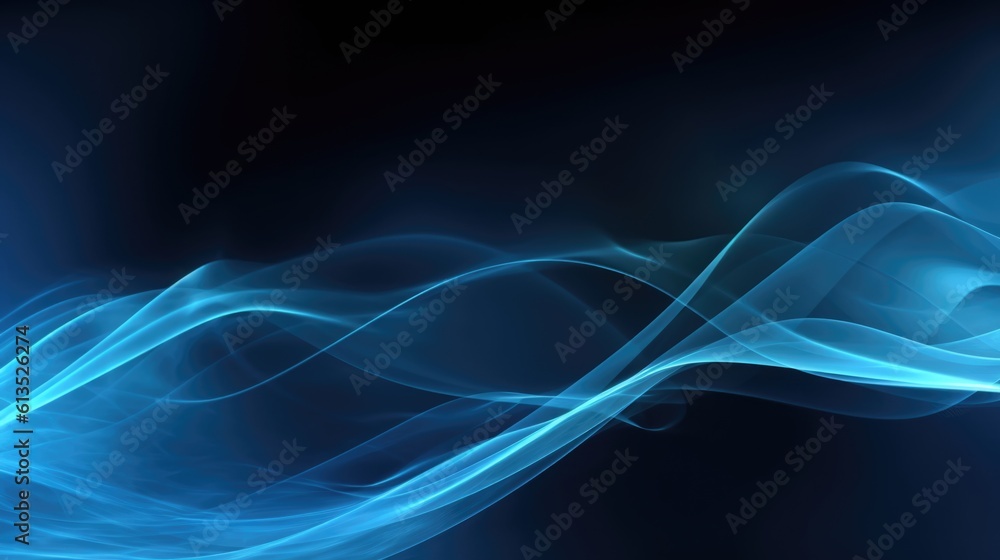 Poster blue wave abstract background technology. generative ai aig21.
