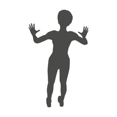 Fototapeta na wymiar Standing woman. Sport girl illustration. Young woman silhouette.