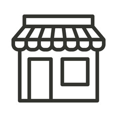 Market shop line icon. Store or Marketplace vector illustration