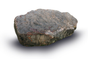 Set of stones white background. Clipping Path