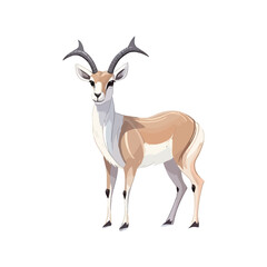 Naklejka na ściany i meble Playful Antelope: Adorable 2D Illustration