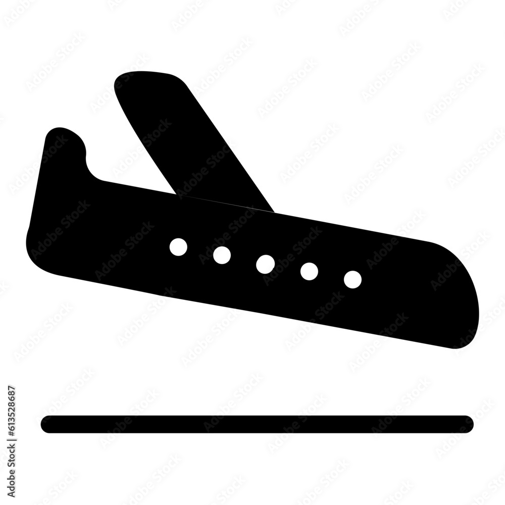 Poster Landing Icon: A graphical representation symbolizing the act of landing plane
