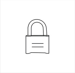 2023 new locked and unlocked lock on white background. Set of Silhouette of locke2d and unlocked padlock. Flat design for eps 10