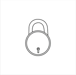 2023 new locked and unlocked lock on white background. Set of Silhouette of locke2d and unlocked padlock. Flat design for eps 10