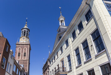 Historic towers in the center of Kampen, Netherlands - obrazy, fototapety, plakaty