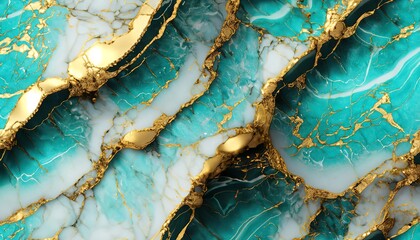 Luxurious Aqua Tone onyx marble with golden veins high resolution, Turquoise Green marble, polished slice mineral, blue water in swimming pool rippled water surface detail background modern interior