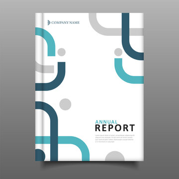 Business annual report modern cover book geometric design