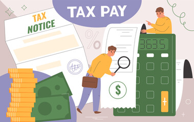 Tax Pay Flat Collage