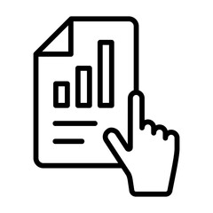 Accounting outline icon for wealth management logo