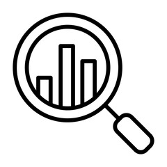 Analysis outline icon for wealth management logo