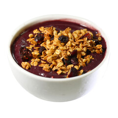 Brazilian frozen açaí in a bowl isolated