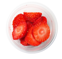 Strawberries in a pot