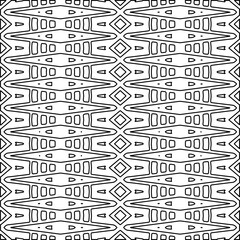 Stylish texture with figures from lines. Line art. Black and white pattern. Abstract background for web page, textures, card, poster, fabric, textile.