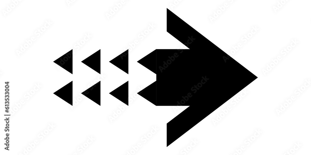 Poster black arrow icon. arrow sign for web design and mobile apps. modern speed arrow in flat style vector