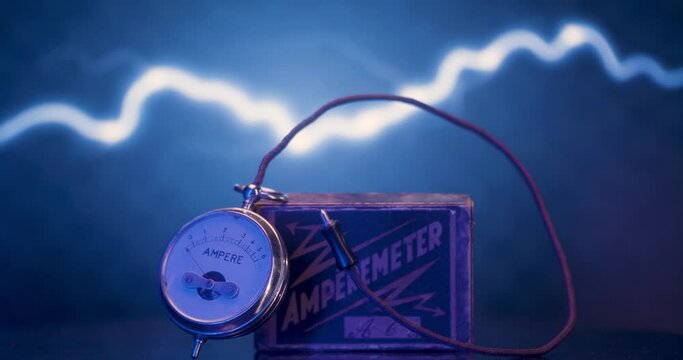 ein alter Amperemeter