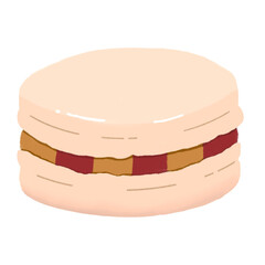 Peanut butter&jam flavored macaron
