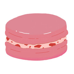 Strawberry flavored macaron