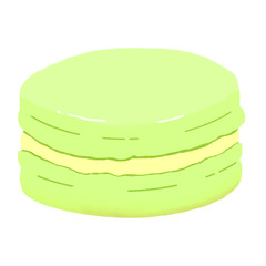 Lime flavored macaron