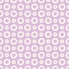 Purple Doodle Polka Dot Rings Seamless Vector Repeat Pattern