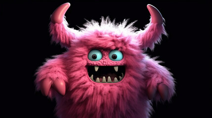 Anthropomorphic monster with two horns on its head