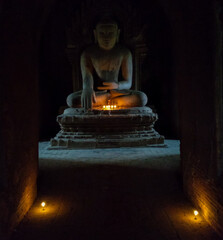 Buddha statue at Bagan temple, Myanmar