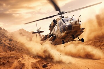 Military navy helicopter flying over sea closeup isolated