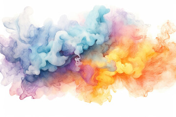 Watercolor Smoke Textured Background Colorful Pastel Illustration Generative AI