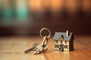House model and house key. Generative AI