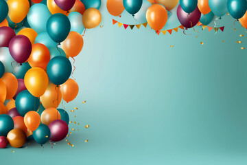 Happy Birthday celebration background. AI generative