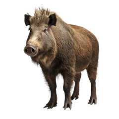 wild boar pig isolated on white