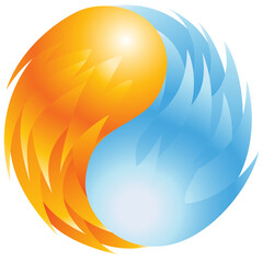 Naklejka premium YIN YANG