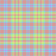 Bright bold summer plaid seamless vector pattern