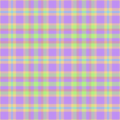 Bright bold summer plaid seamless vector pattern