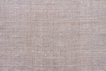 Natural linen fabric, background or texture, natural gray beige color