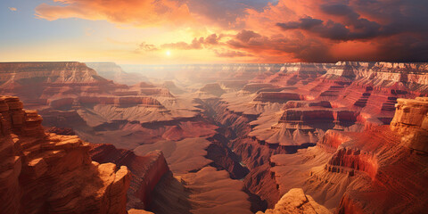 Fototapeta na wymiar View of the Grand Canyon at sunset