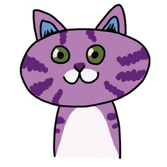 cat smiling at people happy face