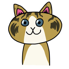 cat smiling at people happy face