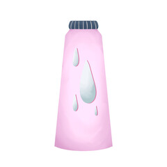 Body and face cream Hand painted in soft tones to look cute.