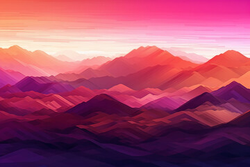 Gold magenta platinum gradient landscape
