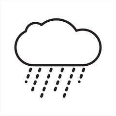 Rainy season icon, weather forecast icon in line style, outline icon for web and app, thin line icons collection, vector illustration.