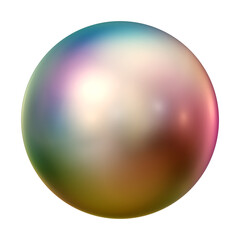 Colorful sphere in 3d rendering. Gradient round ball shape for design element concept.