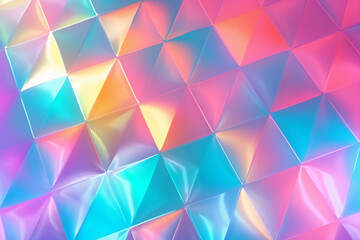 Pastel colorful background, white tone, gradient, soft light, colorful transparent glass, foil holographic. AI generative