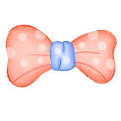 Single orange bow decorate