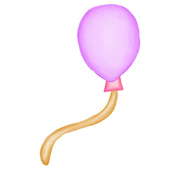 Single purple balloon decorate