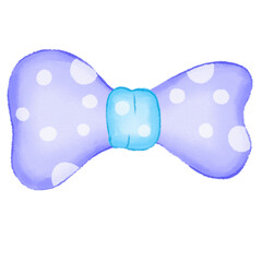 Single violet bow decorate