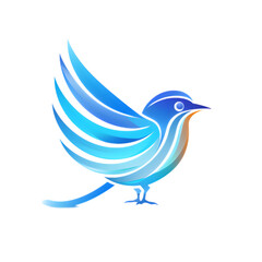 Obraz premium blue bird icon