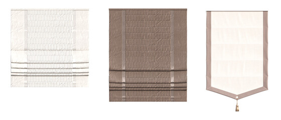 curtain isolated on white background, interior decorations, 3D illustration, cg render
