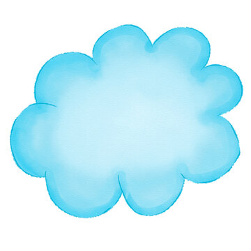 Single blue cloud